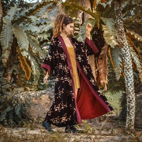 Zinnua Pearl | Jackets & Coats | Misty Velvet Duster Kimono